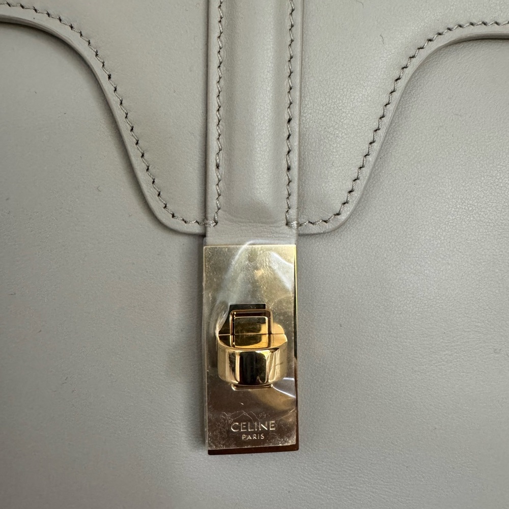 Celine Gray Leather Tote Bag with Gold Hardware - Picture 2 of 14